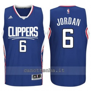 canotta DeAndre jordan #6 los angeles clippers 2015-2016 blu