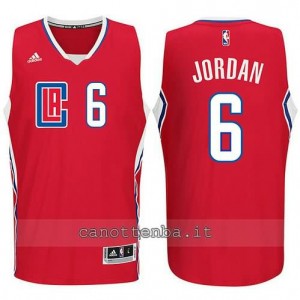 canotta DeAndre jordan #6 los angeles clippers 2015-2016 rosso