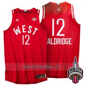 canotta LaMarcus aldridge #12 nba all star 2016 rosso