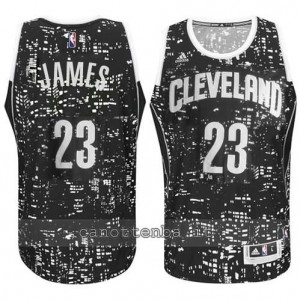 canotta LeBron james #23 cleveland cavaliers lights nero