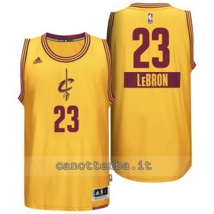 canotta LeBron james #23 cleveland cavaliers natale 2014 giallo