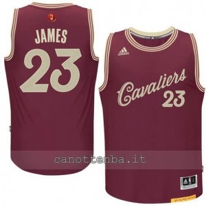 canotta LeBron james #23 cleveland cavaliers natale 2015 resso