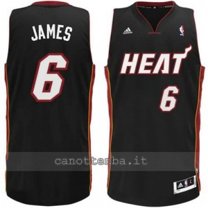 canotta LeBron james #6 miami heat revolution 30 nero