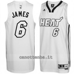 canotta LeBron james #6 miami heat whiteout
