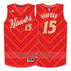 canotta al horford #15 atlanta hawks natale 2015 rosso