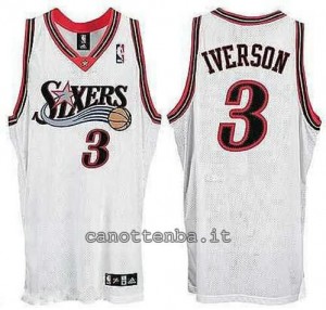 canotta allen iverson #3 philadelphia 76ers soul bianca