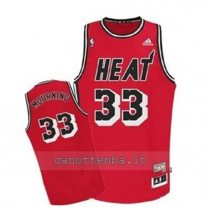 canotta alonzo mourning #33 miami heat classico rosso