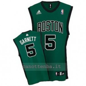canotta alternato kevin garnett #5 boston celtics d'oro
