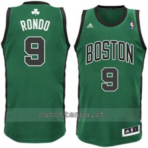 canotta alternato rajon rondo #9 boston celtics verde