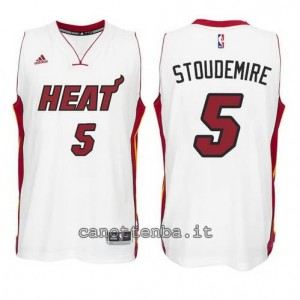 canotta amar'e stoudemire #5 miami heat 2014-2015 bianca