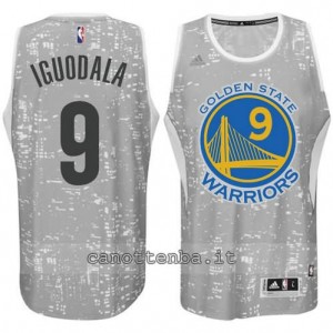 canotta andre iguodala #9 golden state warriors lights grigio