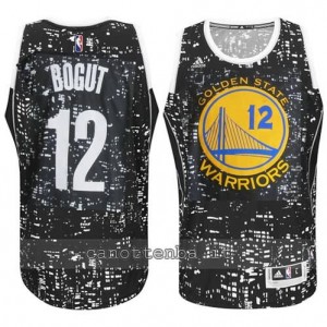 canotta andrew bogut #12 golden state warriors lights nero