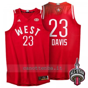 canotta anthony davis #23 nba all star 2016 rosso