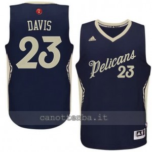 canotta anthony davis #23 new orleans pelicans natale 2015 blu