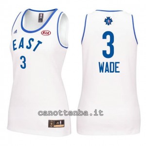 canotta nba donna all star 2016 dwyane wade #3 bianca