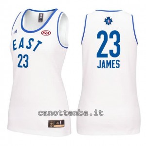 canotta nba donna all star 2016 lebron james #23 bianca