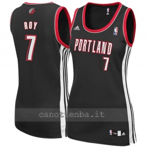 canotta nba donna portland trail blazers brandon roy #7 nero