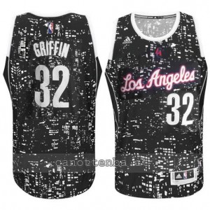 canotta blake griffin #32 los angeles clippers lights nero