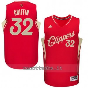 canotta blake griffin #32 los angeles clippers natale 2015 rosso