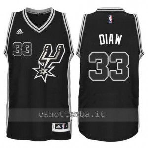 canotta boris diaw #33 san antonio spurs 2015-2016 nero