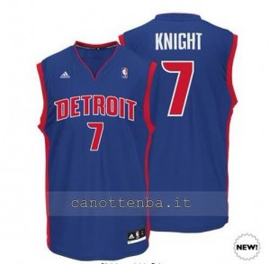 canotta brandon knight #7 detroit pistons revolution 30 blu