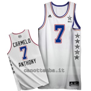 canotta carmelo anthony #7 nba all star 2015 bianca