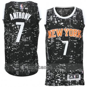 canotta carmelo anthony #7 new york knicks lights nero