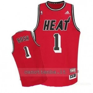 canotta chris bosh #1 miami heat classico rosso