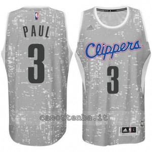 canotta chris paul #3 los angeles clippers lights grigio