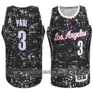 canotta chris paul #3 los angeles clippers lights nero