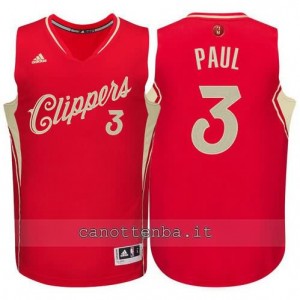 canotta chris paul #3 los angeles clippers natale 2015 rosso