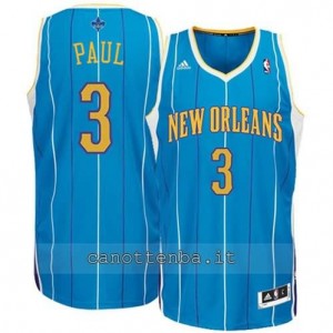 canotta chris paul #3 new orleans hornets revolution 30 blu