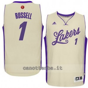 canotta d'angelo russell #1 los angeles lakers natale 2015 giallo