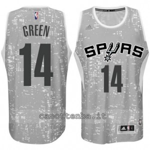 canotta danny green #14 san antonio spurs lights grigio