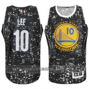 canotta david lee #10 golden state warriors lights nero