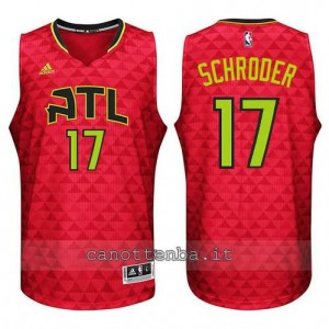 canotta dennis schroder #17 atlanta hawks 2015-2016 rosso