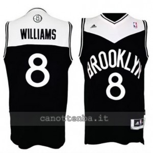 canotta deron williams #8 brooklyn nets retro nero