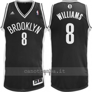 canotta deron williams #8 brooklyn nets revolution 30 nero