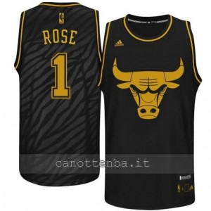 canotta derrick rose #1 chicago bulls moda nero