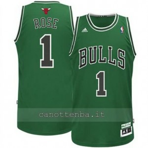 canotta derrick rose #1 chicago bulls moda verde