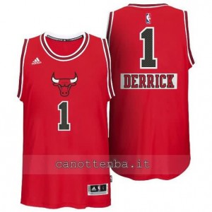 canotta derrick rose #1 chicago bulls natale 2014 rosso
