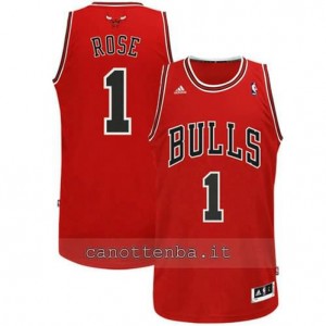 canotta derrick rose #1 chicago bulls revolution 30 rosso