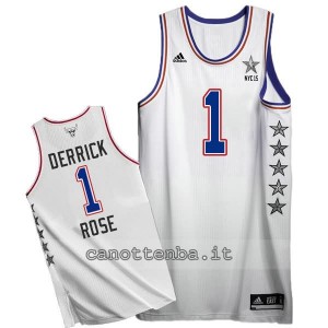 canotta derrick rose #1 nba all star 2015 bianca