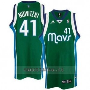 canotta dirk nowitzki #41 dallas mavericks mavs revolution 30 verde