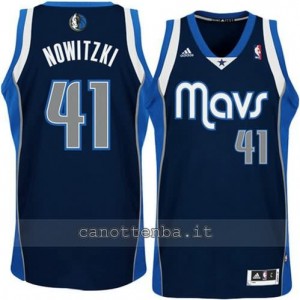 canotta dirk nowitzki #41 dallas mavericks revolution 30 blu