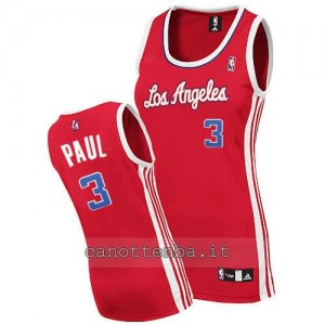 canotta donna chris paul #3 los angeles clippers rosso