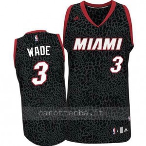 canotta dwayne wade #3 miami heat leopardo