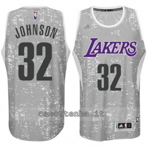 canotta earvin johnson #32 los angeles lakers lights grigio