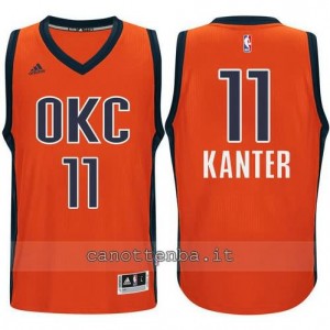 canotta enes kanter #11 oklahoma city thunder 2015-2016 arancia