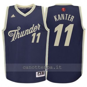 canotta enes kanter #11 oklahoma city thunder natale 2015 blu